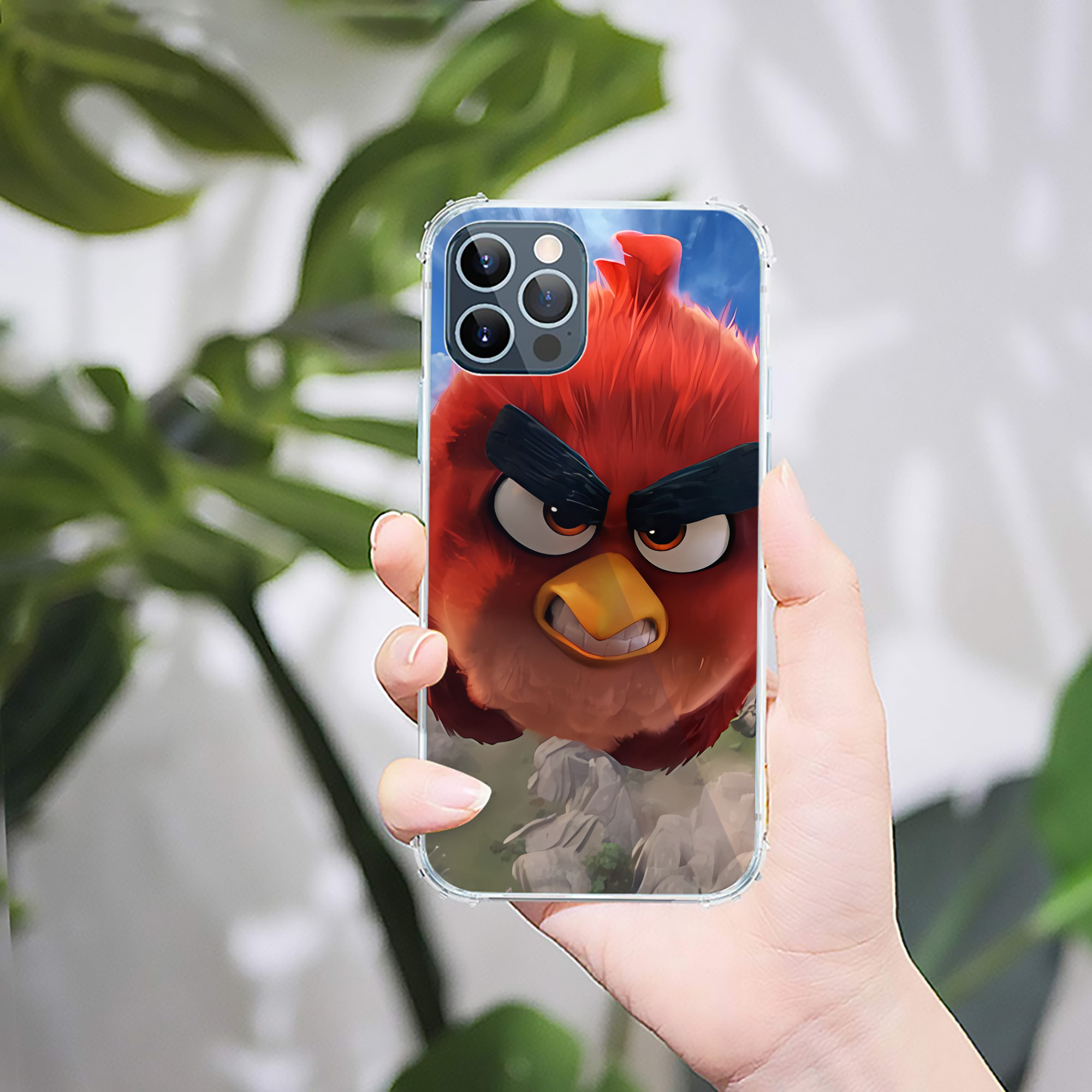 （画像用） Angry Birds アングリーバード 【iPhone 12シリーズ対応】透明スマホケース（クリアソフトケース）